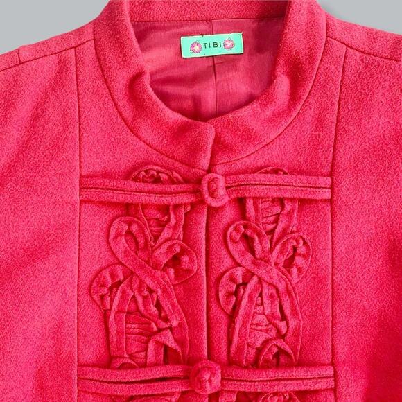 Tibi Ornate Vintage Wool Blazer Jacket Button Snaps Military Style M {See Note} - Picture 7 of 16